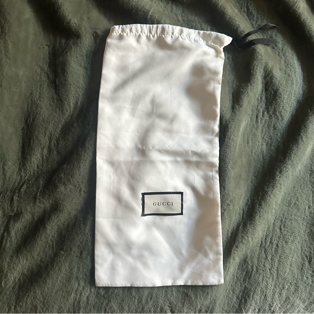 AUTHENTIC GUCCI DRAWSTRING DUST BAG TRAVEL Bag SHOES JEWELRY, 17” x 8”